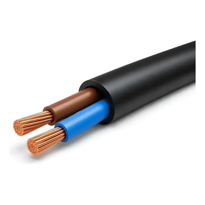 Cable tipo taller Unimio 2x1,5 mm² con conductores marrón y azul